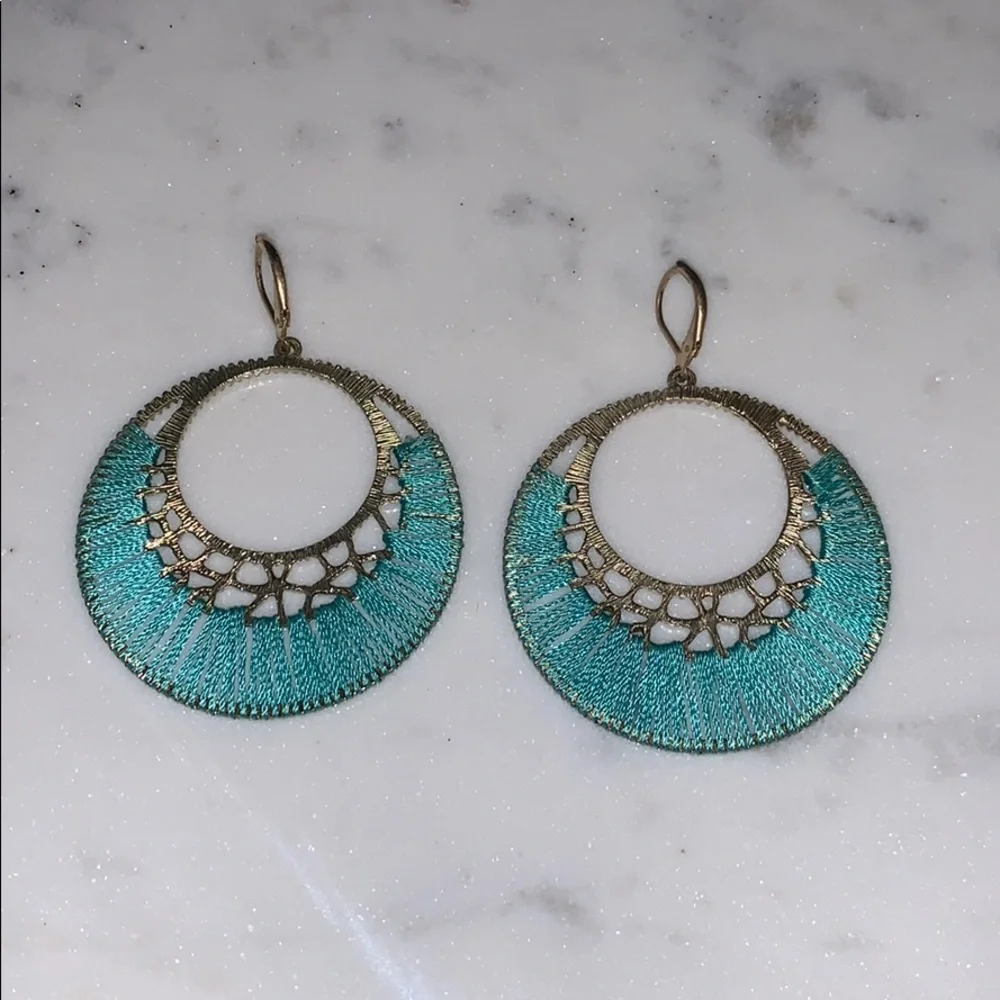 Turquoise Fashion Earrings - Picture 1 of 4